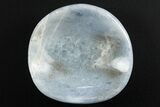 Polished Blue Calcite Bowl - Madagascar #343211-1